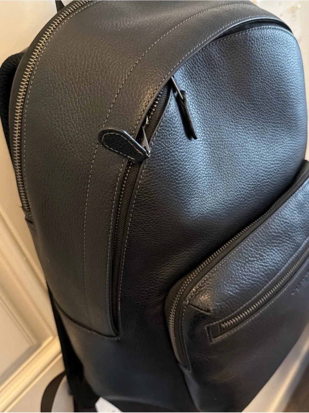 Coach Black Pebbled Leather Backpack - Picture 4 of 8